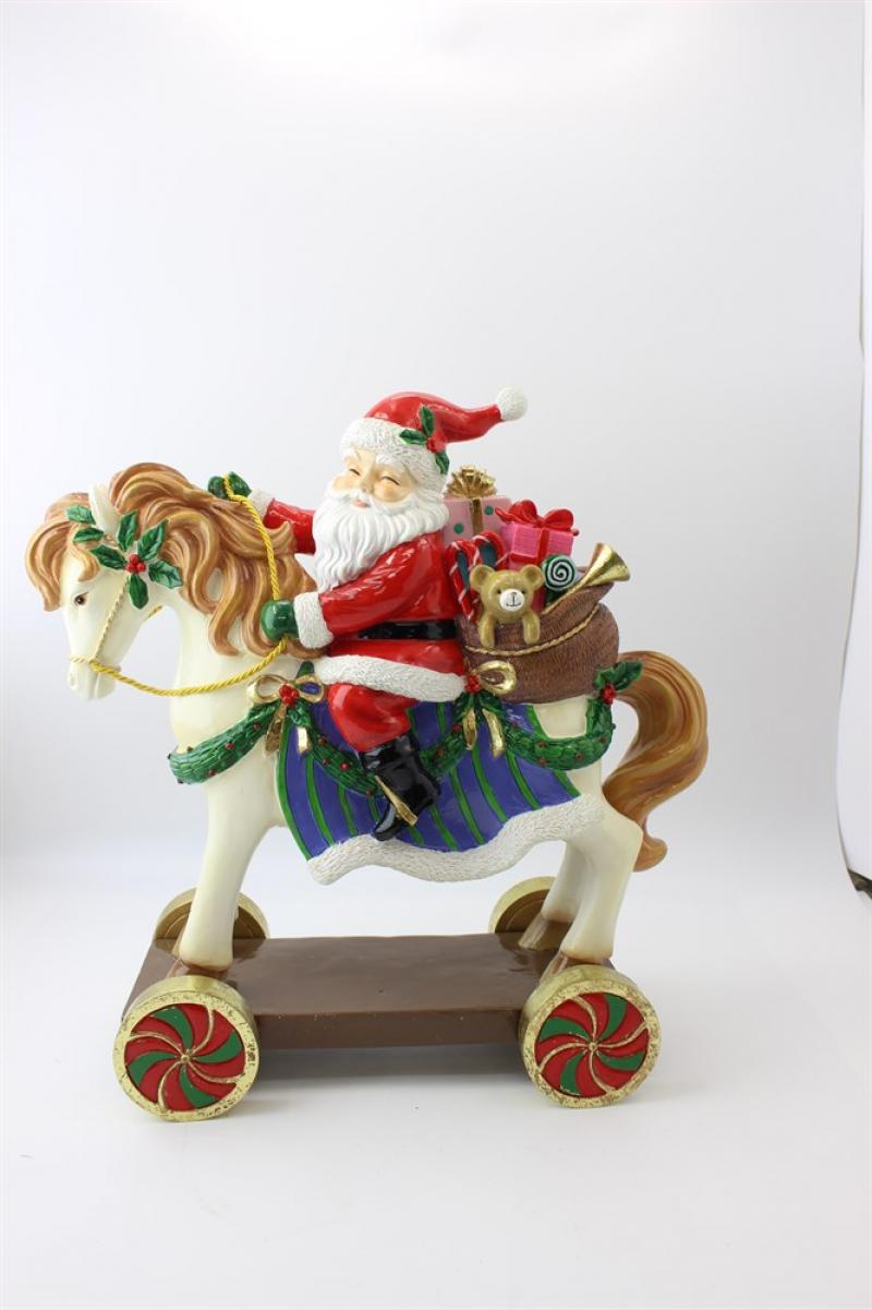 Фигурка подвесная "Дед Мороз на лошадке"